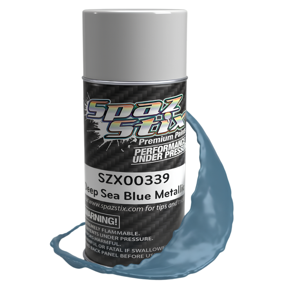 Spaz Stix Deep Sea Blue Metallic Aerosol Paint 3.5oz SZX00339