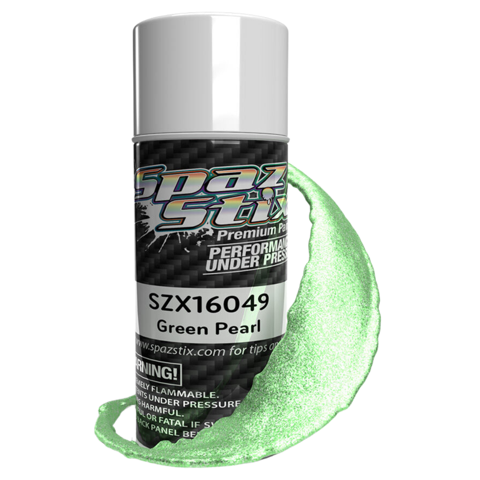 Spaz Stix Green Pearl Polycarbonate RC Body Paint Aerosol 104ml SZX16049
