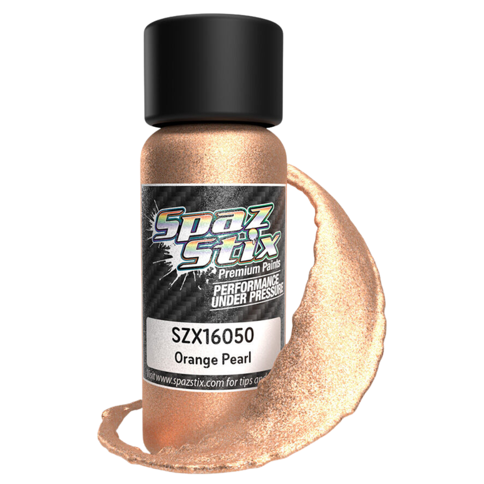 Spaz Stix Orange Pearl Airbrush Ready Polycarbonate Paint 2oz SZX16050