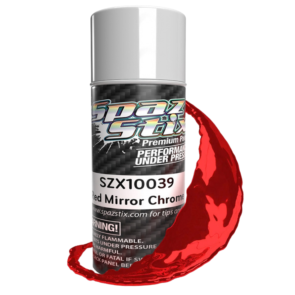 Spaz Stix Red Mirror Chrome Aerosol Paint 3.5oz 104ml SZX10039