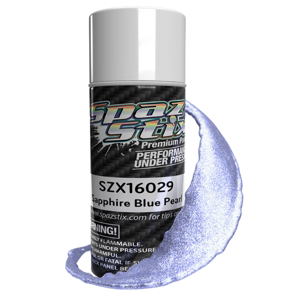 Spaz Stix Sapphire Blue Pearl Polycarbonate RC Paint Aerosol 3.5oz SZX16029