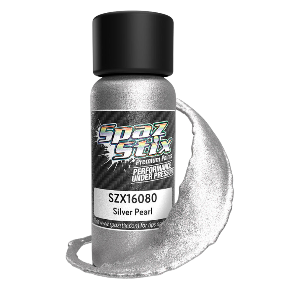 Spaz Stix Silver Pearl Airbrush Ready Polycarbonate RC Body Paint 59ml SZX16080