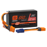 Spektrum 2S 650mAh 30C Smart G2 Hardcase LiPo IC2 SPMX652SH2