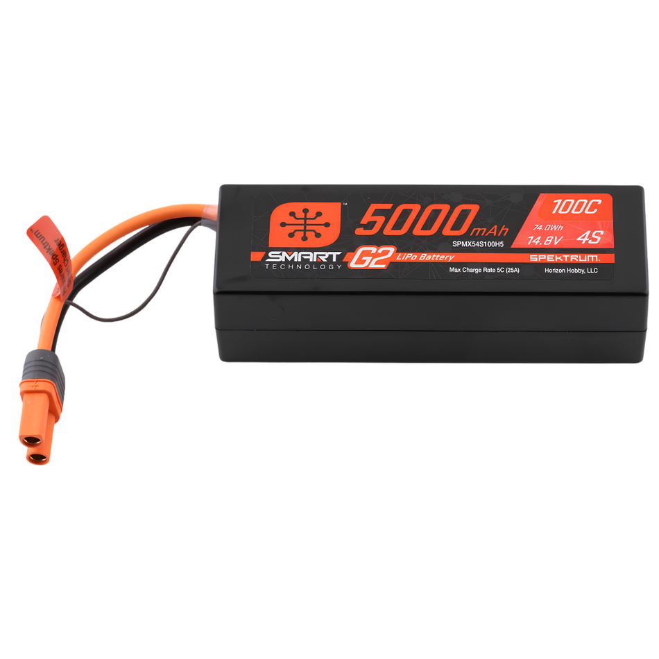 Spektrum Smart G2 4S 5000mAh 100C LiPo Battery IC5 SPMX54S100H5