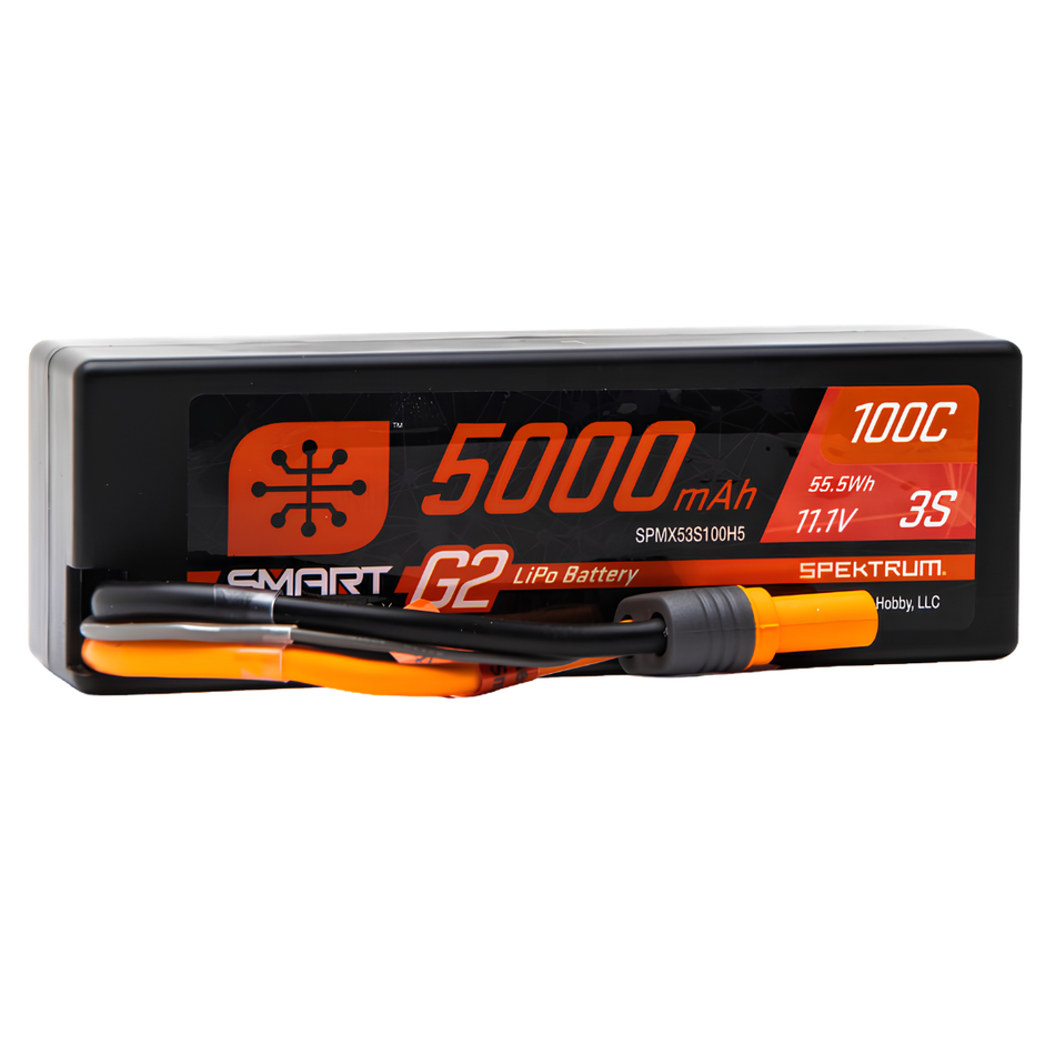 Spektrum Smart G2 5000mAh 3S 100C Hardcase LiPo IC5 SPMX53S100H5