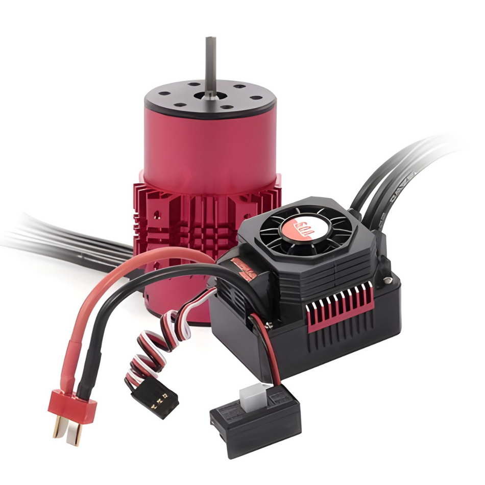 Surpass Hobby KK Waterproof 3660 Brushless Motor 2600KV with 60A ESC Combo Red Heatsink