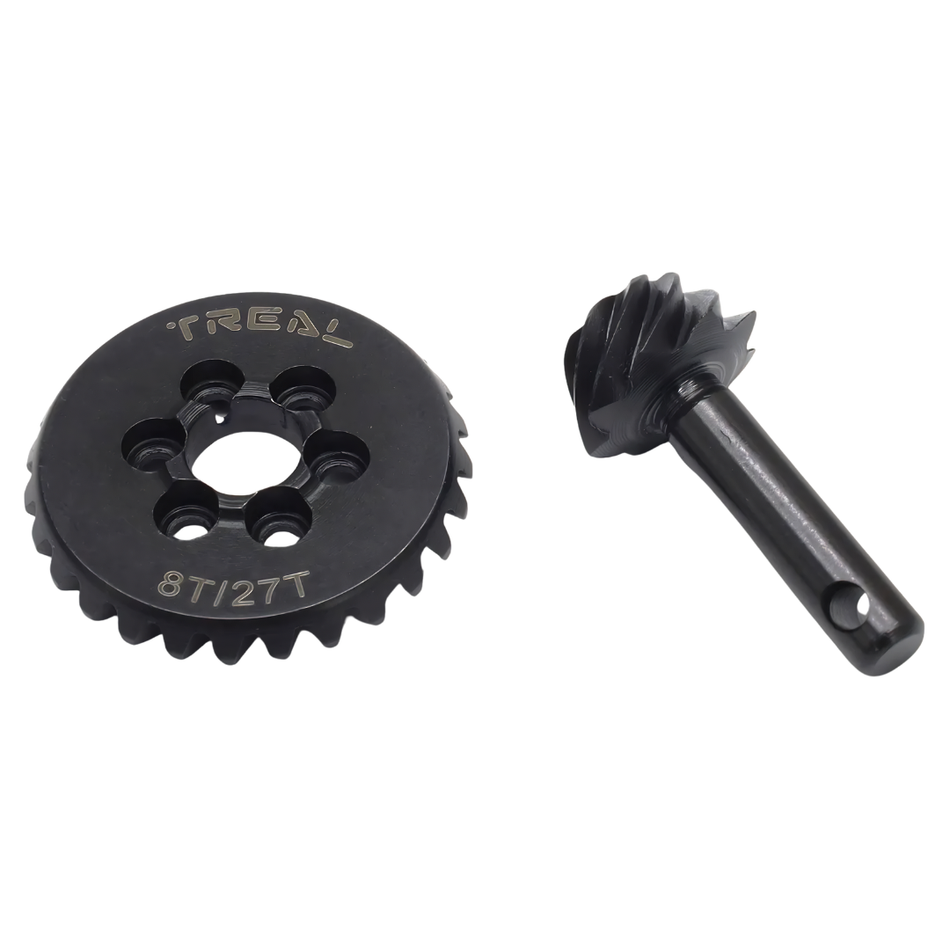 TREAL 8T/27T Steel Overdrive Diff Gear Set Axial SCX10 II SCX10 III Capra X002I3CQG9