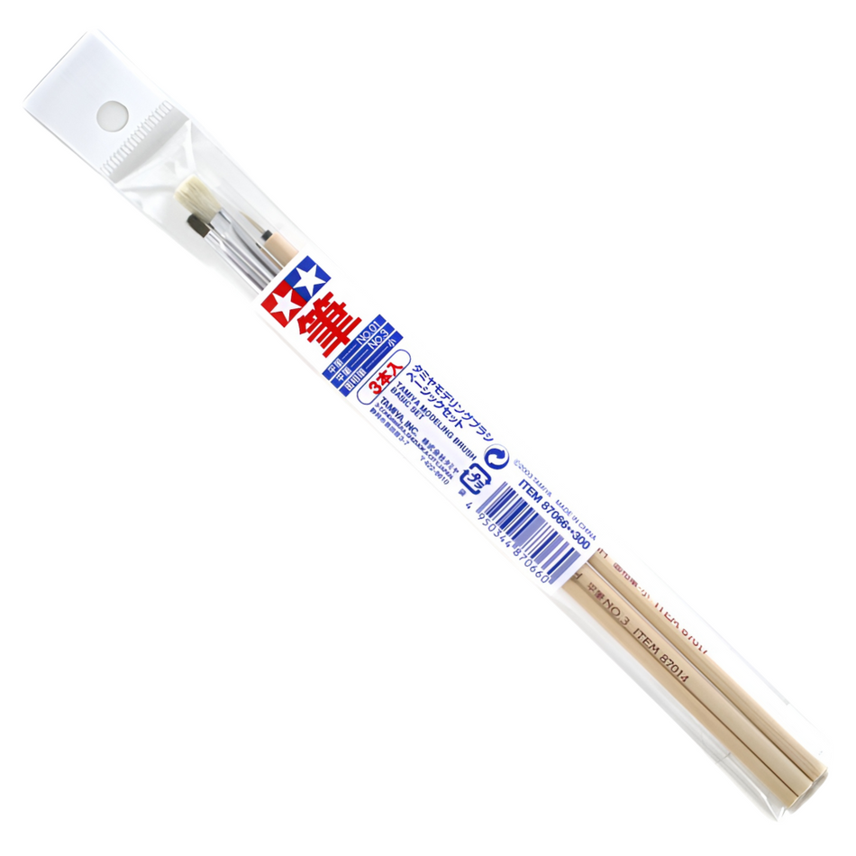 Tamiya Basic Model Paint Brush Set 3pcs 87066