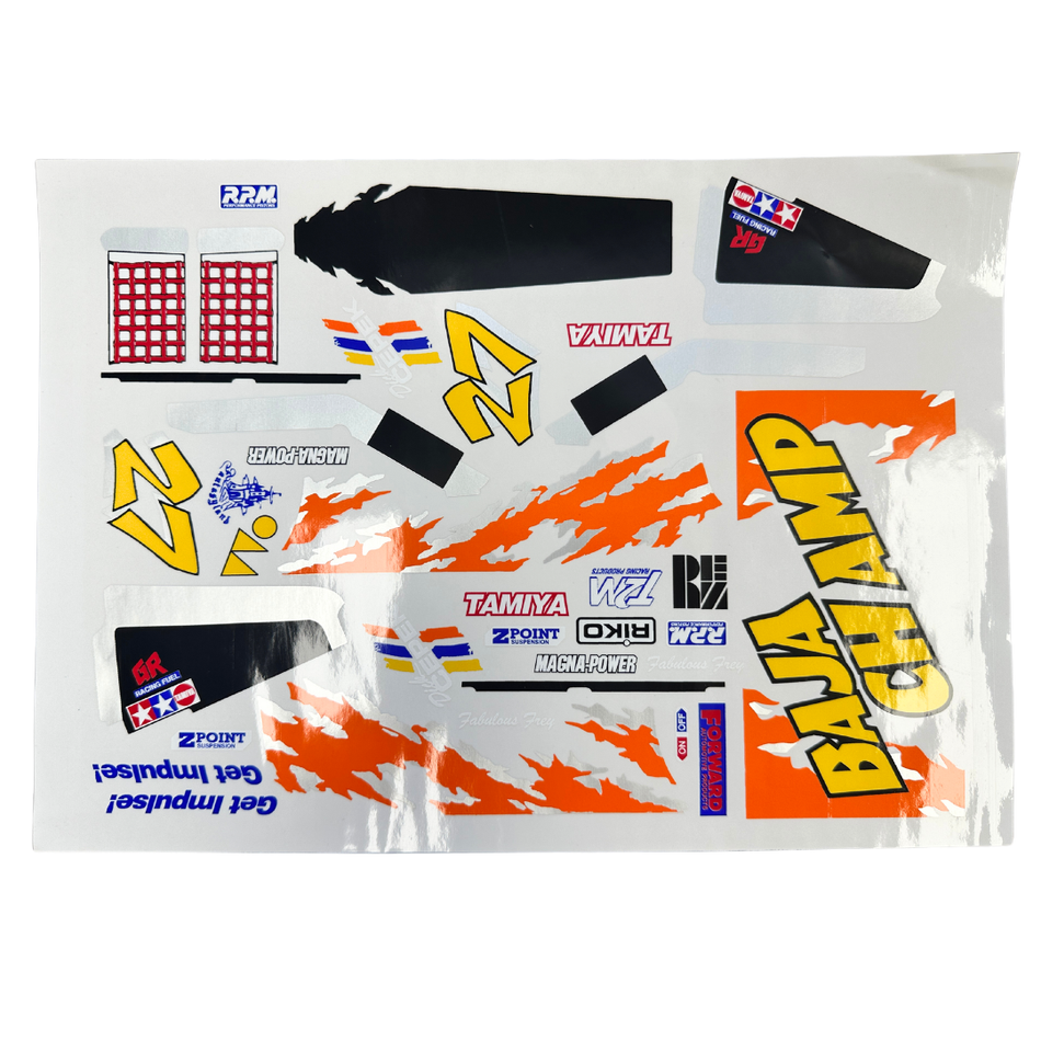 Tamiya BAJA Champ Decals Sticker Sheet Aftermarket 1/10 58221
