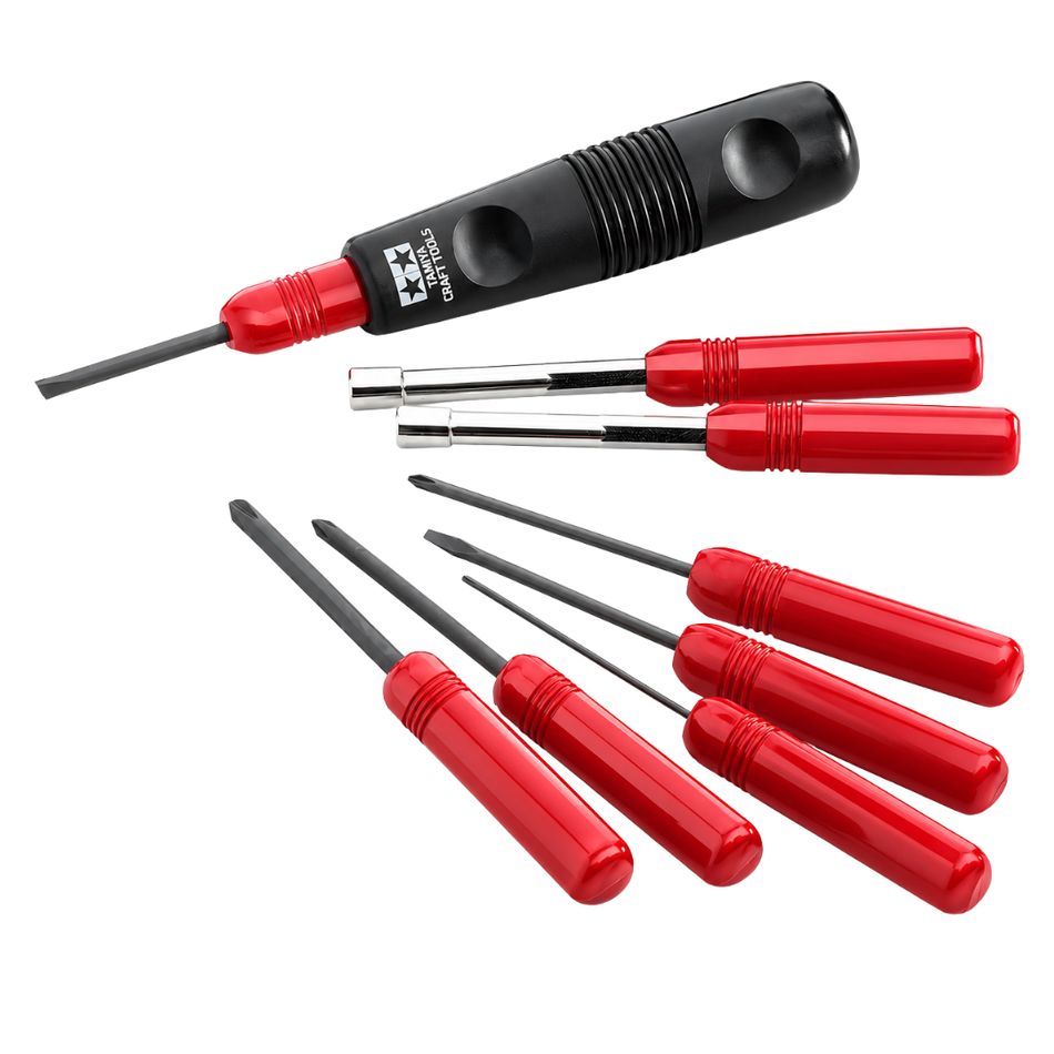 Tamiya Complete Screwdriver and Tool Set for Kit Assembly 8pcs 74023
