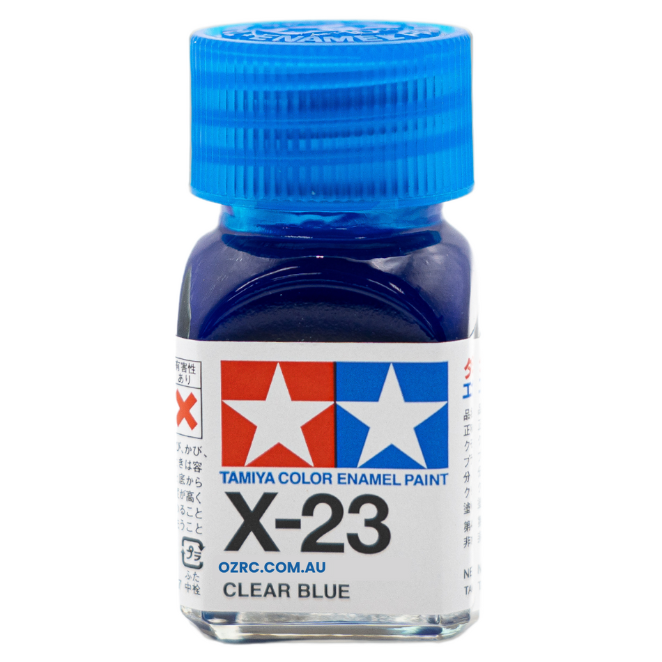 Tamiya Enamel Paint X-23 Gloss Clear Blue 10ml 80023