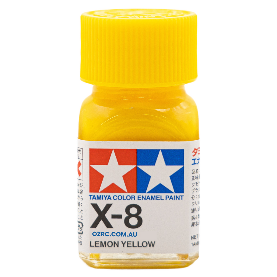 Tamiya Enamel Paint X-8 Gloss Lemon Yellow 10ml 80008