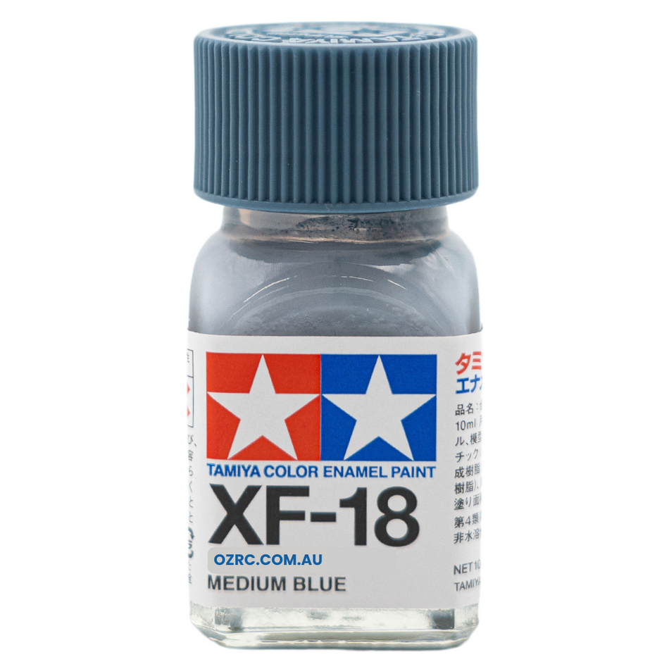 Tamiya Enamel Paint XF-18 Flat Medium Blue 10ml 80318