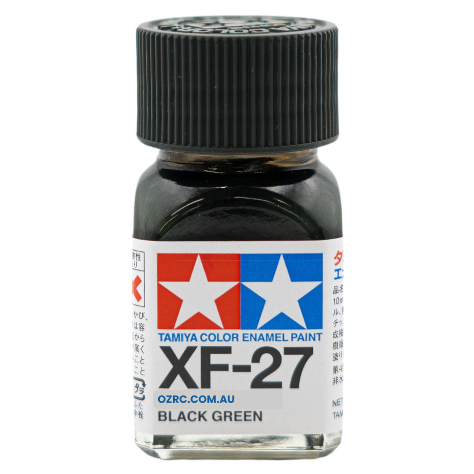 Tamiya Enamel Paint XF-27 Flat Black Green 10ml 80327