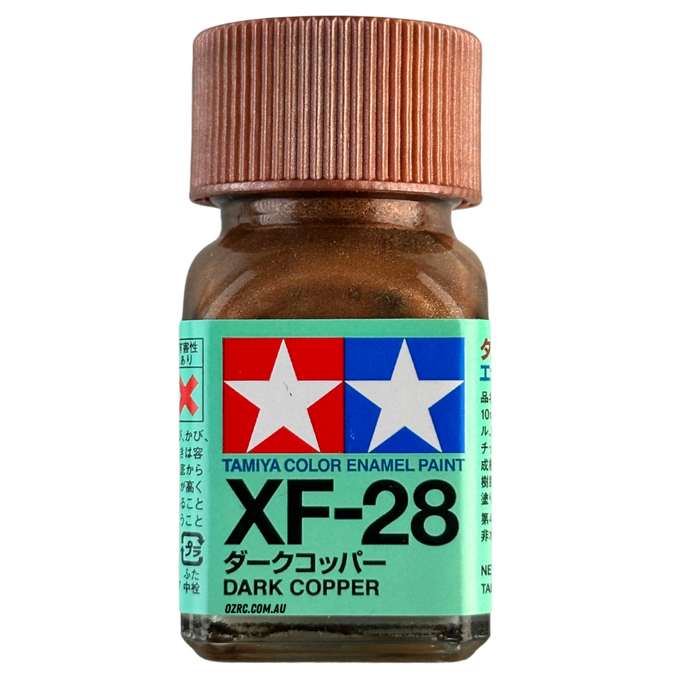 Tamiya Enamel Paint XF-28 Flat Dark Copper 10ml 80328