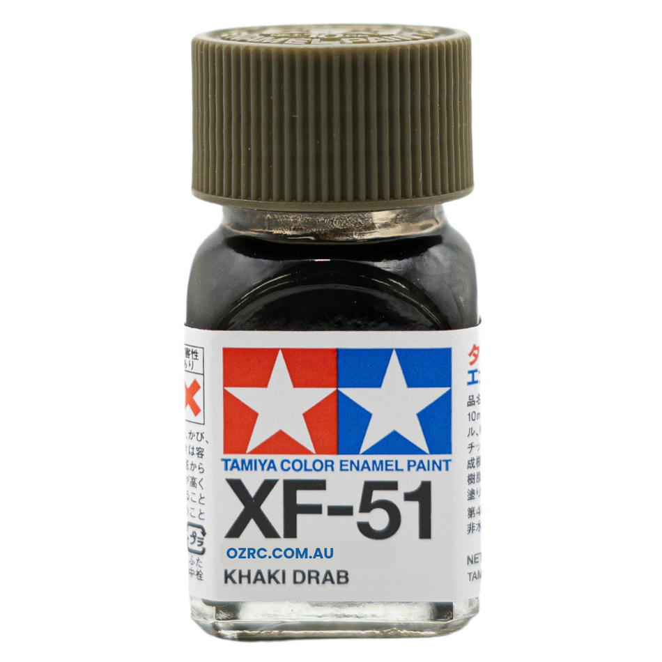 Tamiya Enamel Paint XF-51 Flat Khaki Drab 10ml 80351