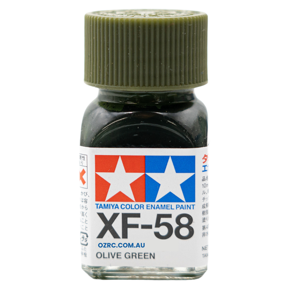 Tamiya Enamel Paint XF-58 Flat Olive Green 10ml 80358