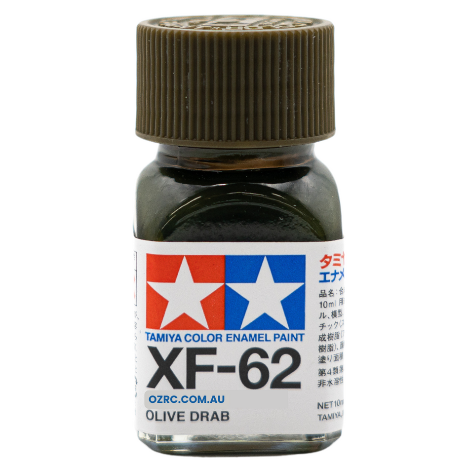 Tamiya Enamel Paint XF-62 Flat Olive Drab 10ml 80362