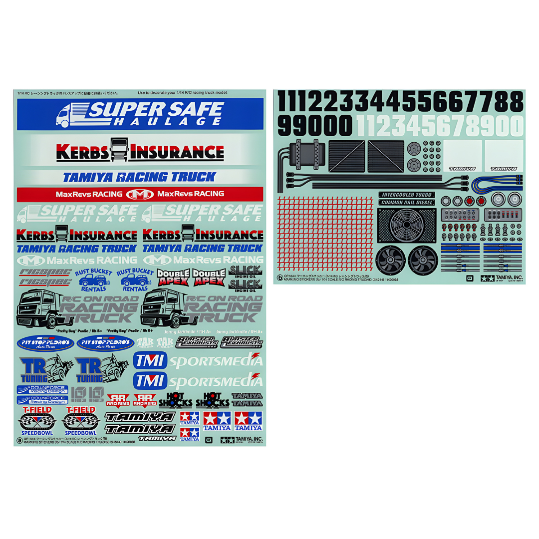Tamiya Marking Decal Stickers (For 1/14 Scale RC Racing Trucks) (OP-18 ...
