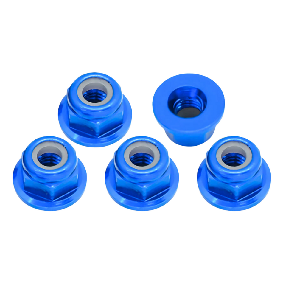 OZRC M4 Nylon Lock Nuts 5pcs Blue Colour for RC Car 1/10