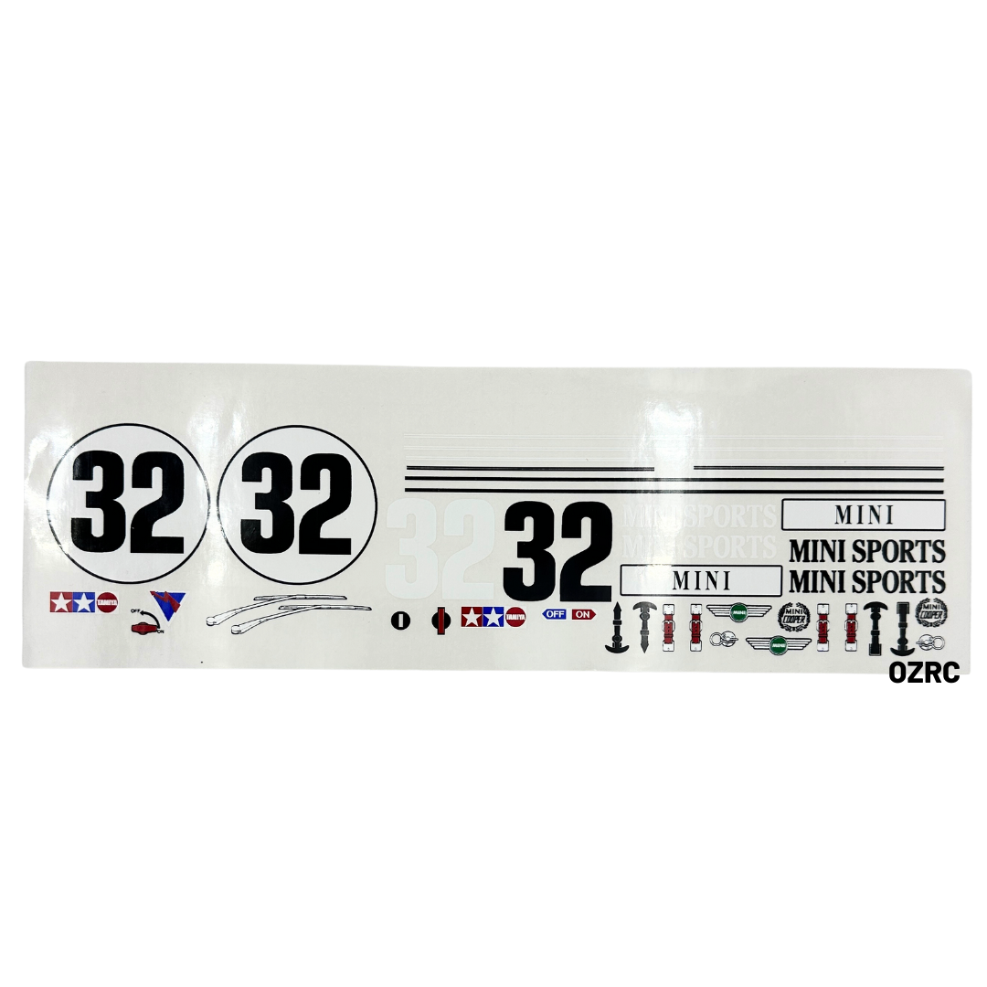 Tamiya Rover Mini Cooper Racing Decal Sticker Sheet RC Car 1/10 58211 ...