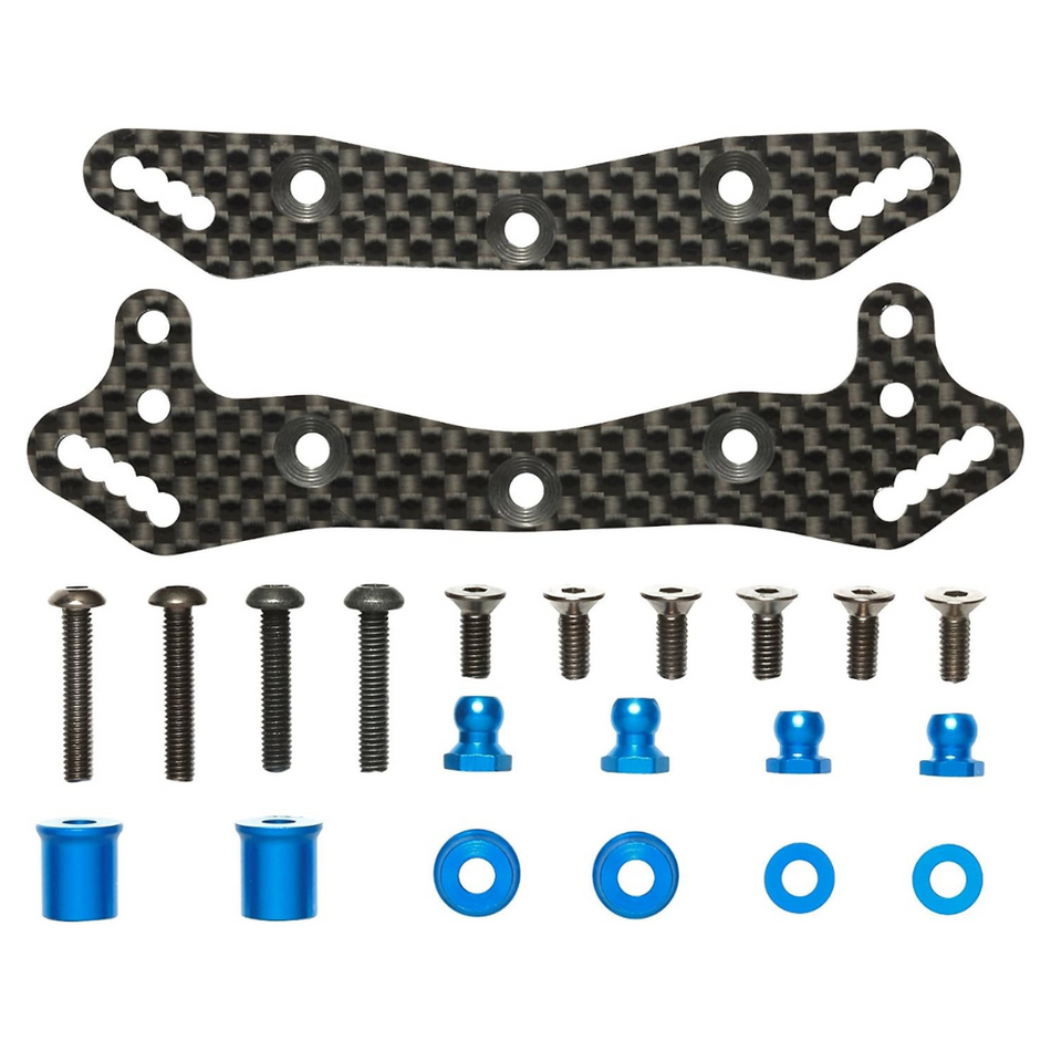 Tamiya TB-04 Carbon Damper Stay Shock Tower Set for TRF SSBB 47327
