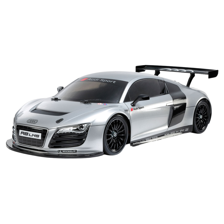 Tamiya TT-02 Audi R8 LMS 2008 1/10 RC Car Kit Silver Painted Body 47517