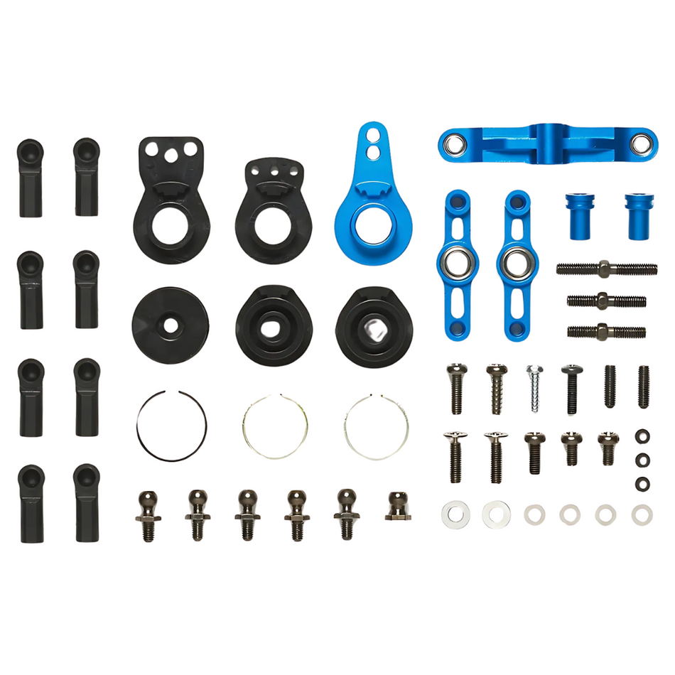 Tamiya TT-02 Steering Upgrade Parts Set Aluminium Blue 54752