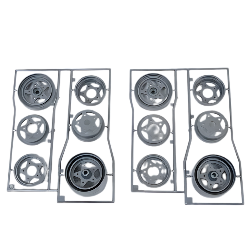 Tamiya #19005073 F & R Parts Set for Buggy Champ Sand Scorcher FAV Wheels Rims 58441