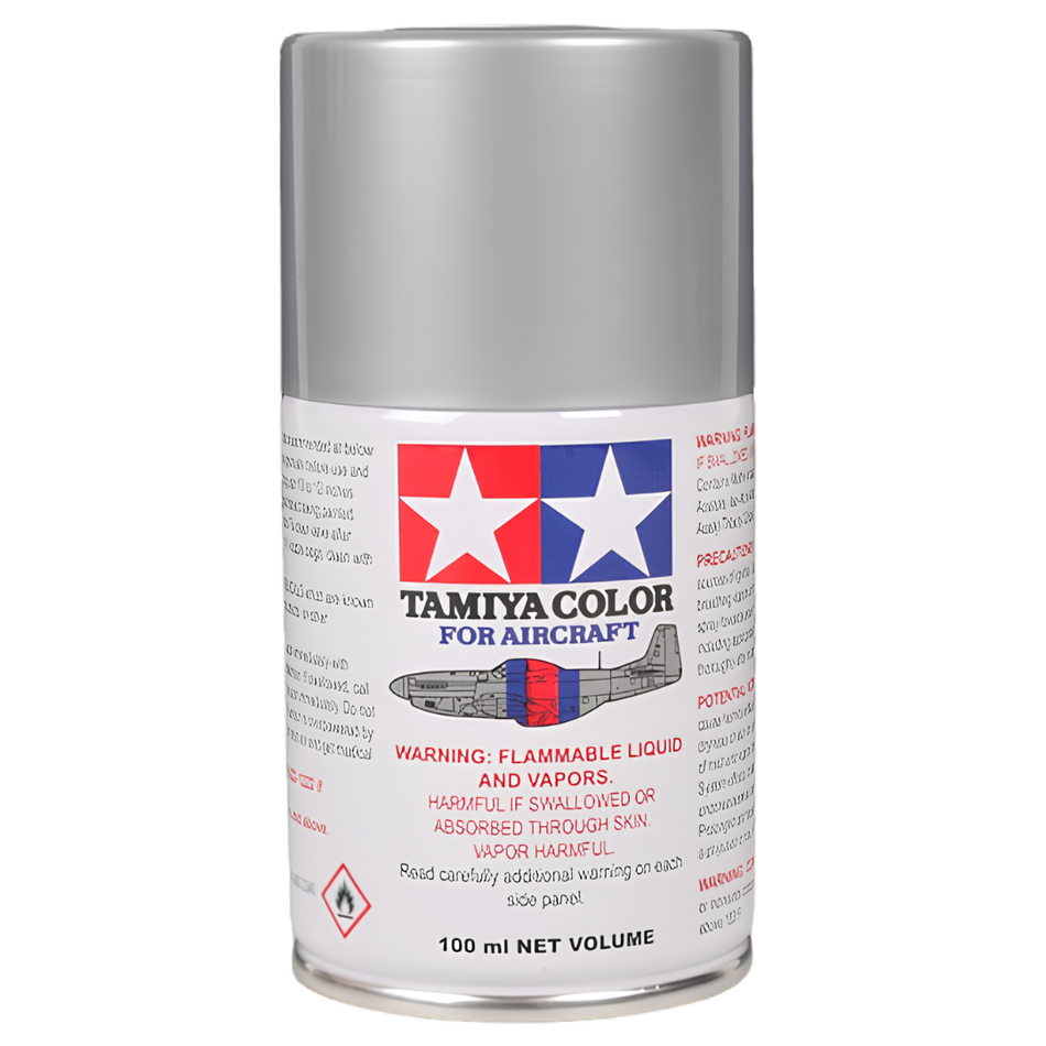 Tamiya AS-12 Bare Metal Silver Aircraft Spray Paint 100ml 86512
