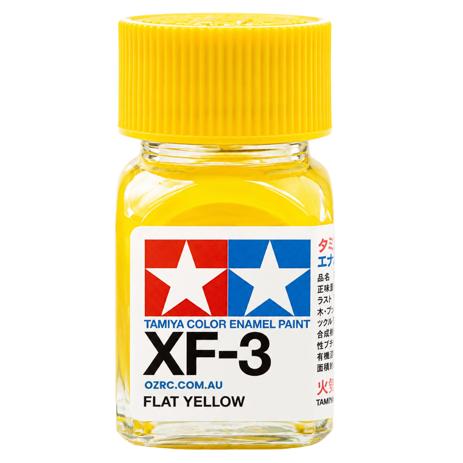 Tamiya Enamel Paint XF-3 Flat Yellow 10ml Bottle Brush or Airbrush 80303