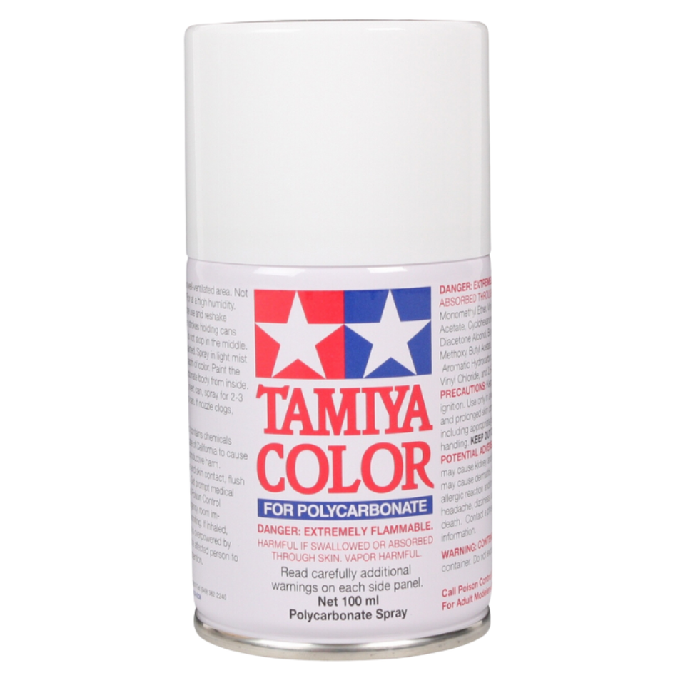 Tamiya PS-1 White Polycarbonate Spray Paint 100ml RC Body 86001