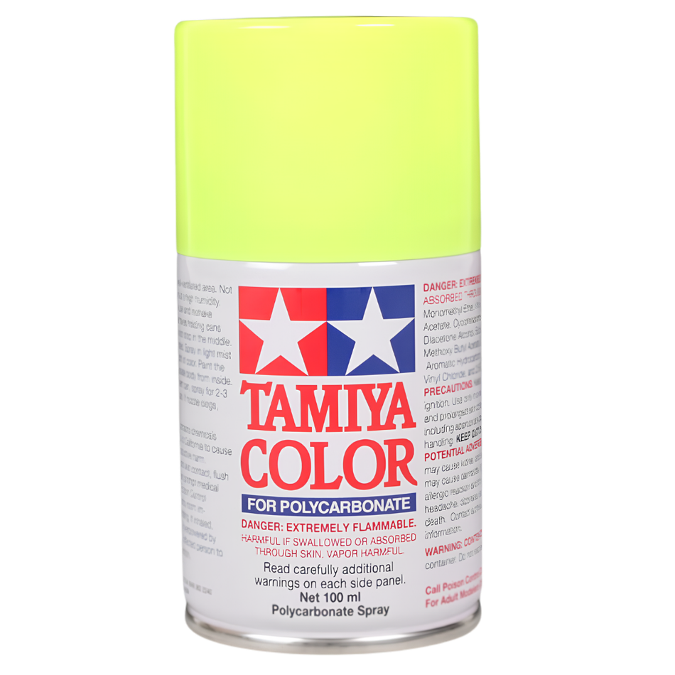Tamiya PS-27 Fluorescent Yellow Polycarbonate Spray Paint 100ml 86027