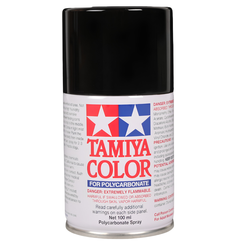 Tamiya PS-5 Black Polycarbonate Spray Paint 100ml RC Body 86005