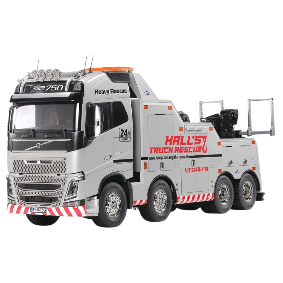 Tamiya Volvo FH16 Globetrotter 750 8x4 Tow Truck Silver Edition 1/14 RC Kit 47528-000
