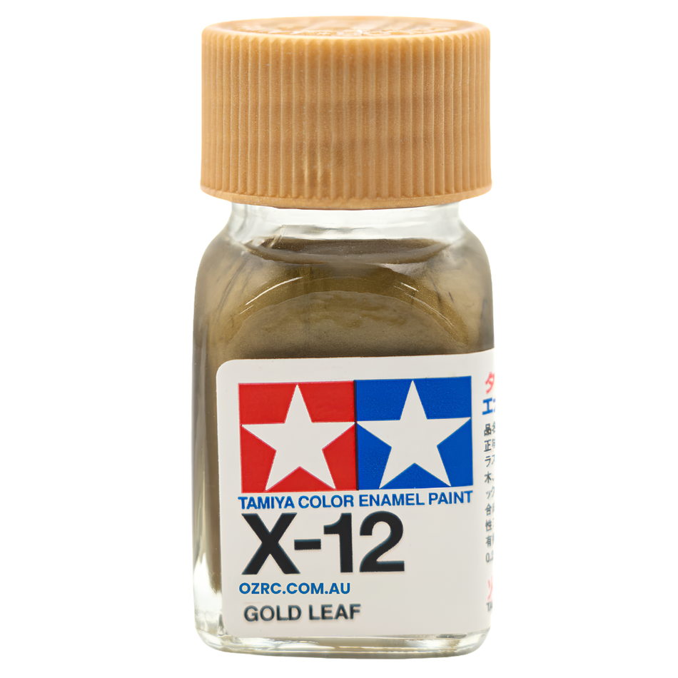 Tamiya X-12 Gloss Gold Leaf Enamel Paint 10ml 80012