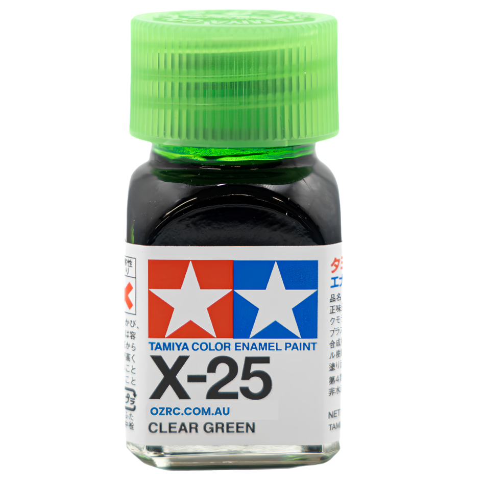 Tamiya X-25 Clear Green Enamel Paint 10ml 80025