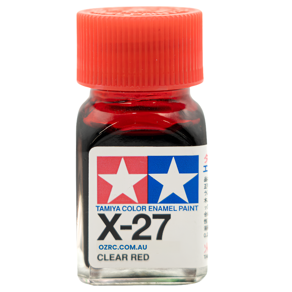 Tamiya X-27 Clear Red Enamel Paint 10ml 80027
