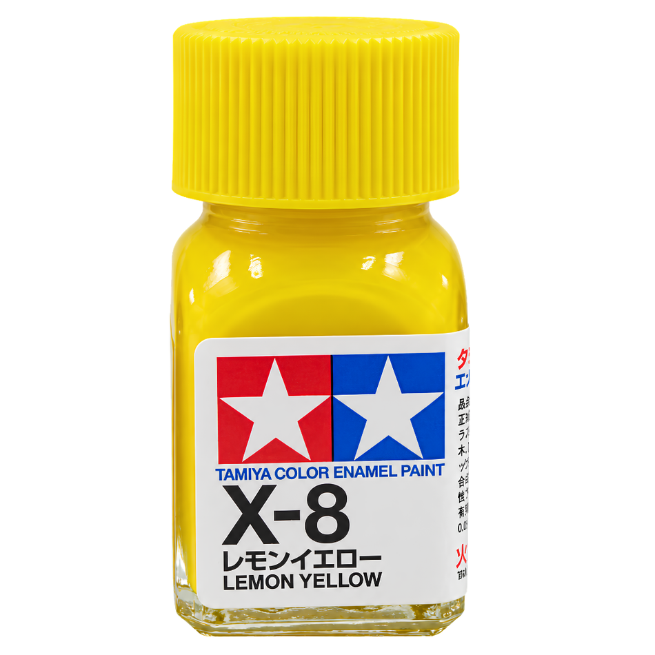 Tamiya X-8 Lemon Yellow Gloss Enamel Paint 10ml 80008