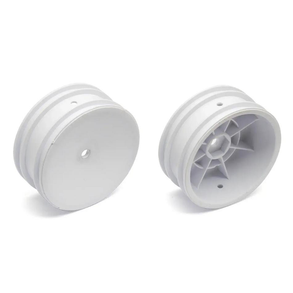 Team Associated B6D Buggy Front Hex Wheels White Suits 2WD Buggies 9690
