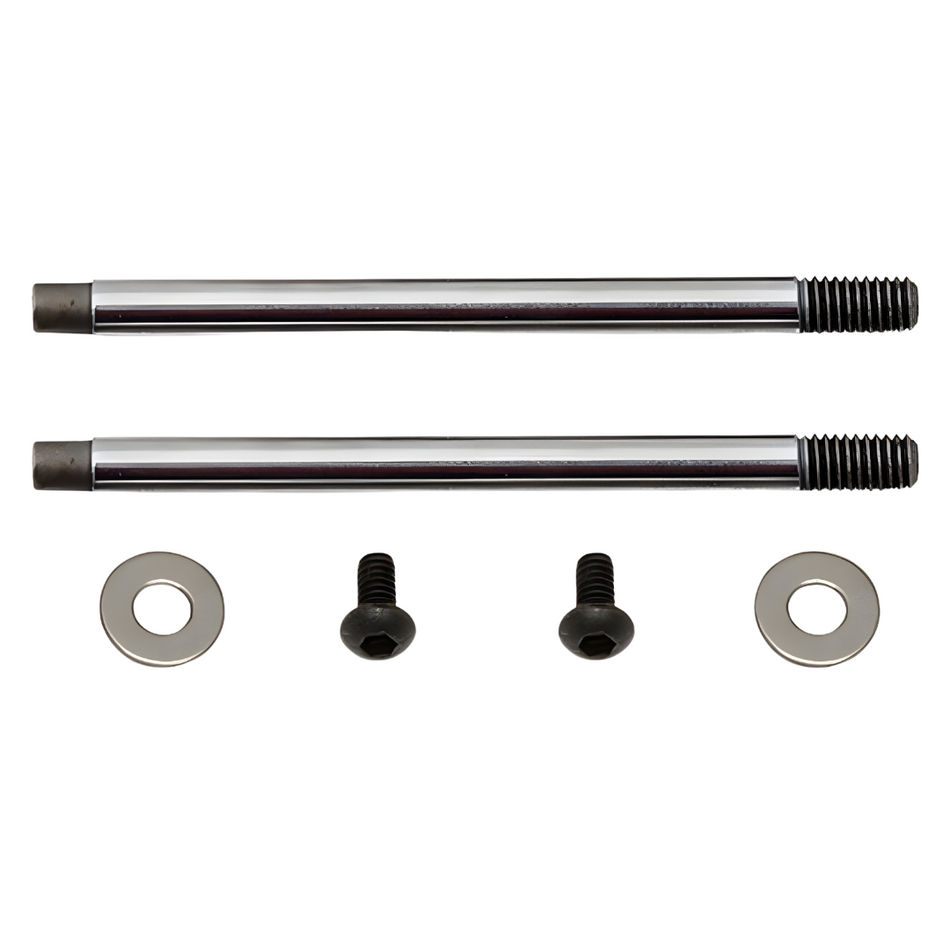 Team Associated FT 3x23 mm V2 Chrome Front Shock Shafts 2pcs 91618