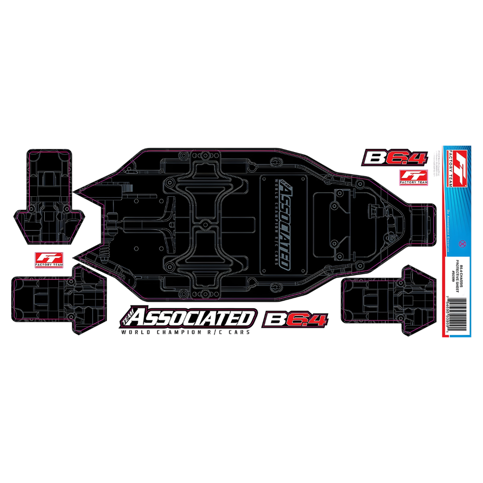 Team Associated RC10B6.4 FT Chassis Sheet +3mm Printed 91999