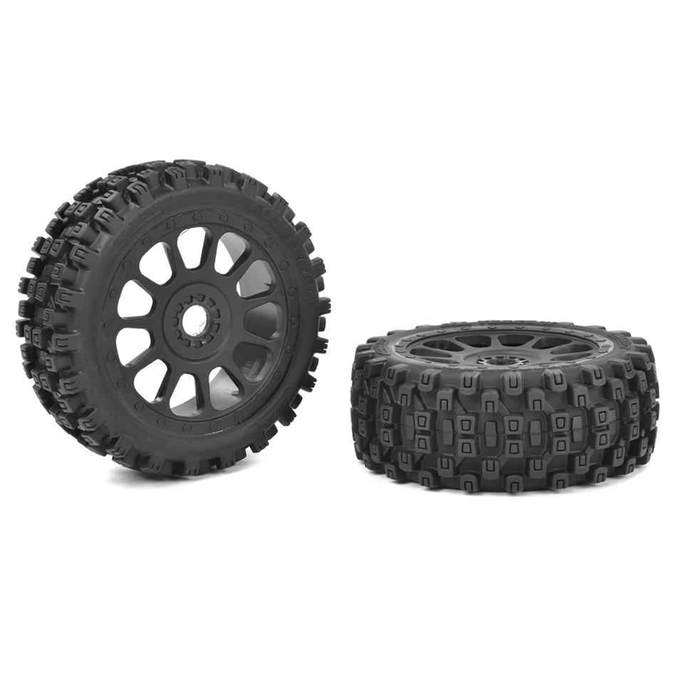 Team Corally Scorpion XTB 1-8 Buggy Tyres Glued on Black Rims 1 Pair C-00180-1006