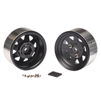 Team Raffee 5 Lug 1.9 Wagon Steel Stamped Beadlock Wheels (2) TRC/302257BK