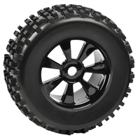 Team Corally Gripper 1/8 Monster Truck Tyres Black Rims 17mm Hex Pair C-00180-378