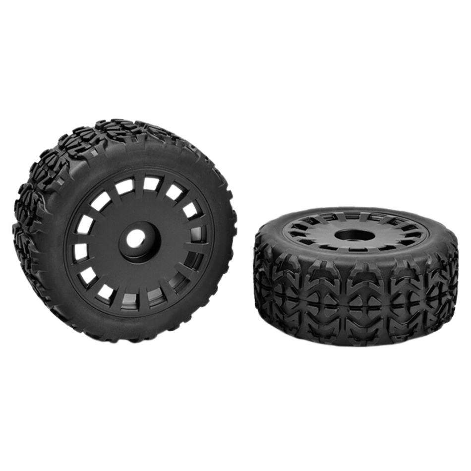 Team Corally Tracer 1/8 Truggy Tyres Black Wheels 2pce C-00180-613