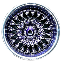 Tetsujin Gran Seeker Super Drift Rim Wheel Set 1/10 RC Chrome Purple TT-8549
