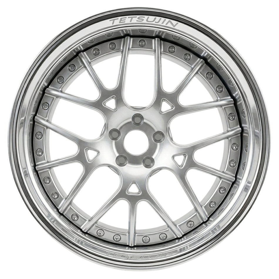 Tetsujin Lycoris Super Drift Rim Wheel Set 1/10 RC Silver Chrome TT-8388