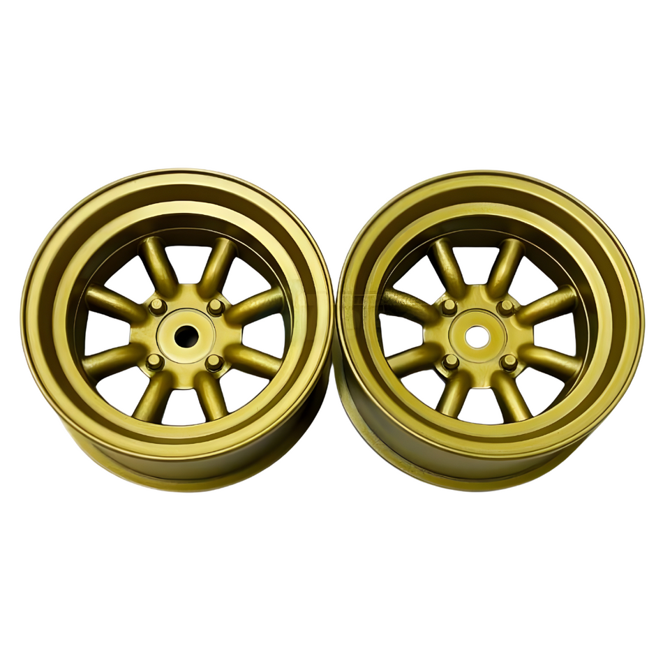 Topline RS Watanabe 1/10 8-Spoke Drift Wheels +5 Offset (Gold) 2pcs TL/WAT-050G