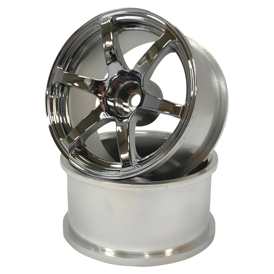 Topline AVS Model T6 Drift Wheels Offset 5 Chrome Silver DW-1325CS